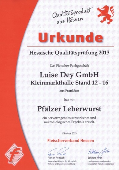 Auszeichnung Luise Dey GmbH